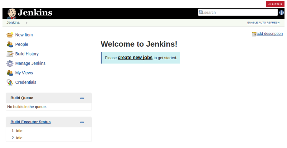 Jenkins welcome window